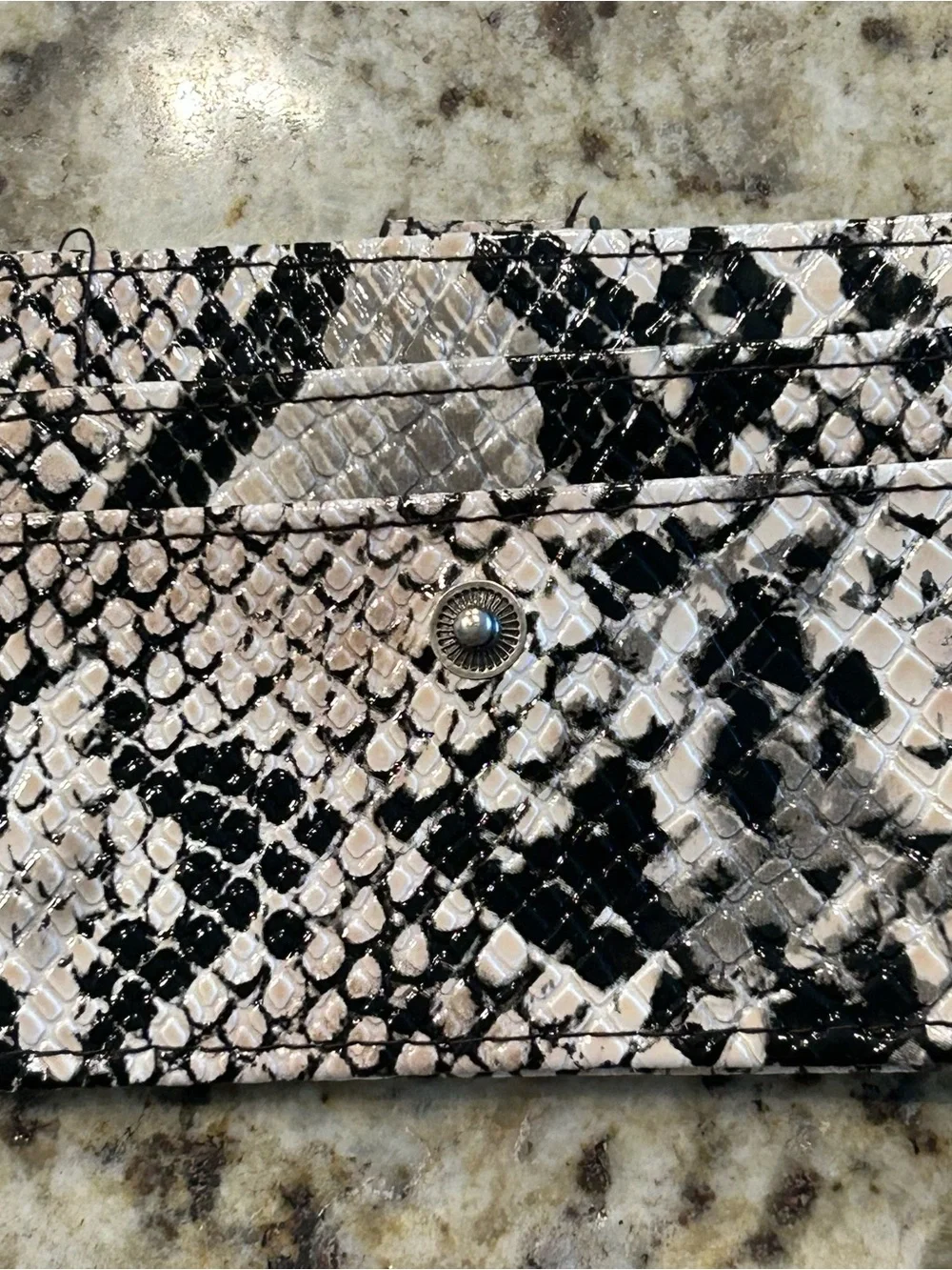 Jessica Simpson Snake Print Crossbody Bag like new. Keychain & card holder too